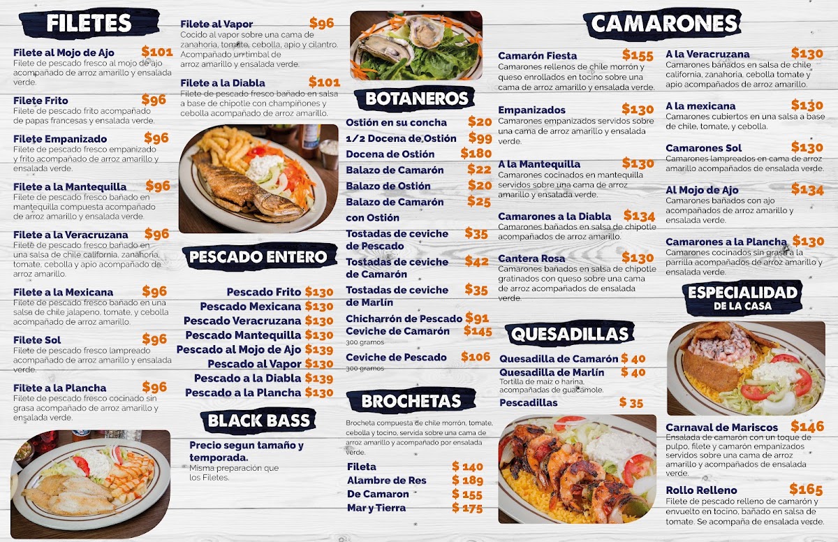 El Piscis Ostionería y Mariscos Menu - Image 1