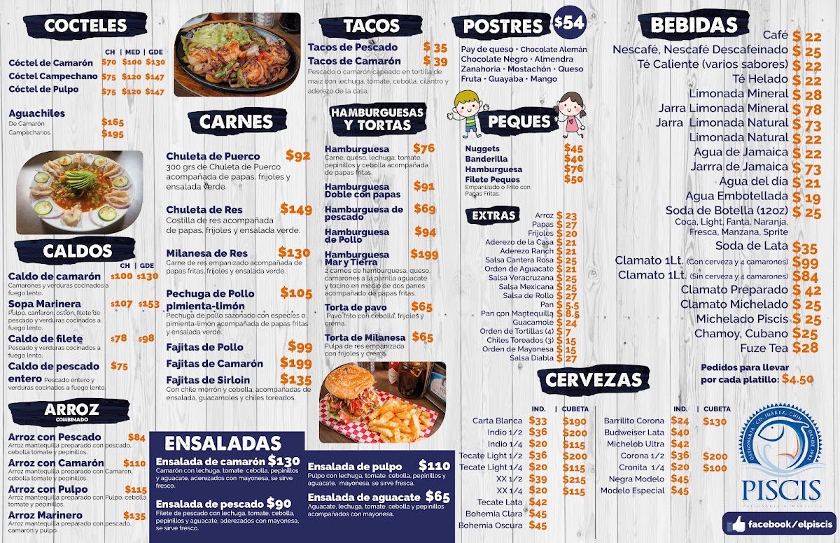 El Piscis Ostionería y Mariscos Menu - Image 2